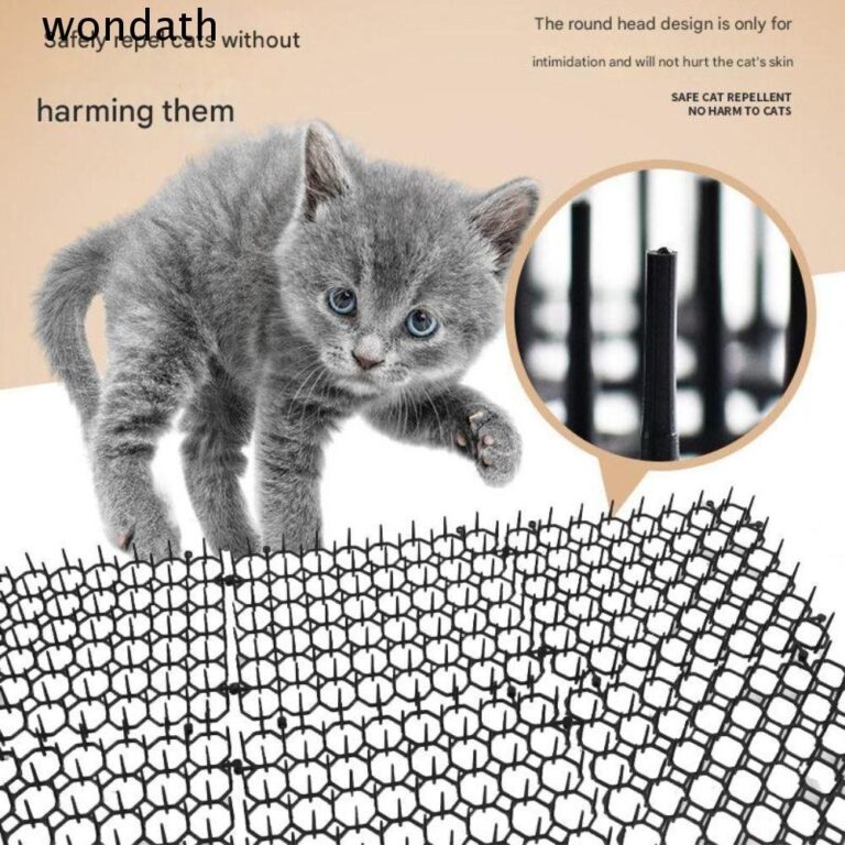 WONDA เสื่อป้องกันการปีนเขาสาหรับสัตว์เลี้ยง แผ่นไล่แมว Prick แบบนุ่มพลาสติก ไม่มีตาราง Harm สามารถซ้อนเสื่อป้องกัน vandalism ในร่มและกลางแจ้ง
