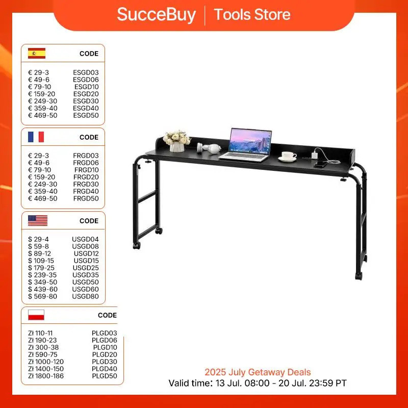 2025 คอลเลกชัน Overbed ตารางมือถือเตียงด้านข้าง W 4 ล้อและซ็อกเก็ตไฟฟ้าปรับความสูง Rolling โต๊ะแล็ปท็อปสาหรับ