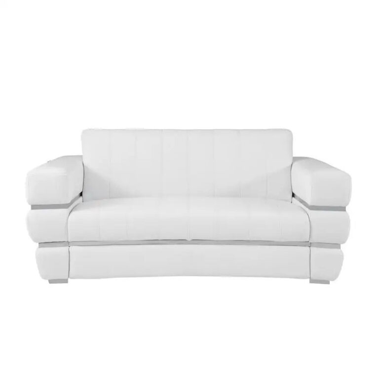 โซฟา Loveseat Leather Italian Top Grain ทันสมัย Comfort Style ที่นั่งเสริมคุณภาพระดับพรีเมียมสาหรับห้องนั่งเล่น
