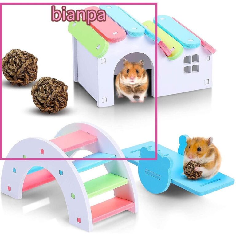 เปียนปา หนูแฮมสเตอร์บ้านออกกาลังกายสัตว์เล็กสัตว์เลี้ยงฟันเคี้ยวของเล่นไม้