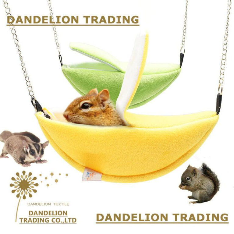 DANDELION หนูแฮมสเตอร์ผ้าฝ้ายรังหนูแฮมสเตอร์กล้วยนอนรังสัตว์เลี้ยงขนาดเล็กฤดูหนาวที่อบอุ่นรังแขวนแกว่งเตียงกล้วยรูปห้องนอนดวงจันทร์เรือกระท่อมน้าผึ้งเครื่องร่อน Hiding Hut