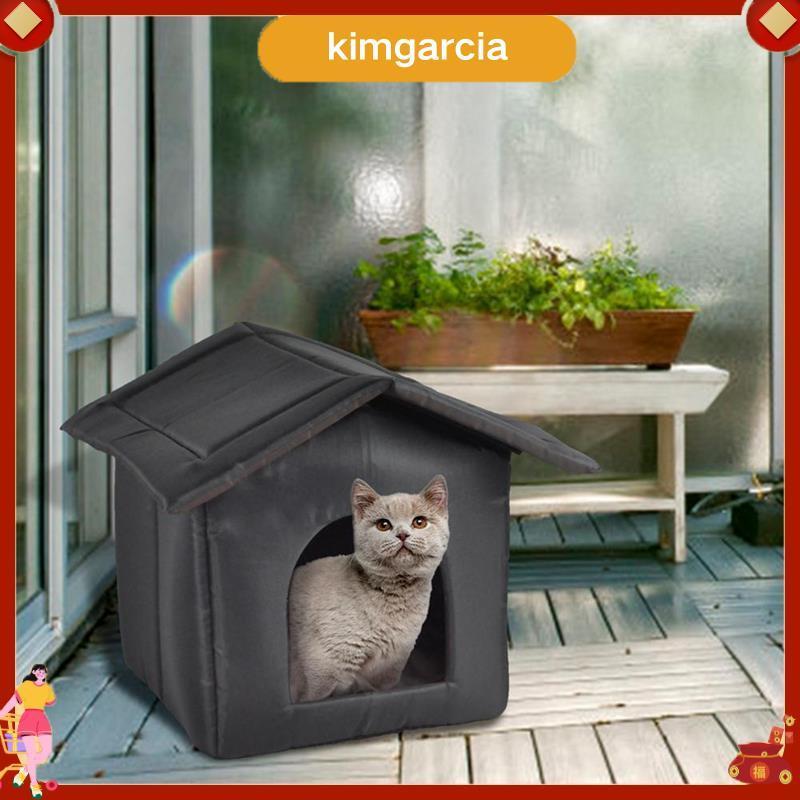 kimgarcia Cats House กันน้ากลางแจ้ง Keep Warm Pet Cat Cave Beds Nest ตลกพับและล้างทาความสะอาดได้สาหรับลูกแมวลูกสุนัขสัตว์เลี้ยง Supply