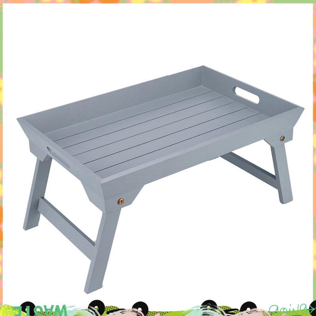 กลางแจ้ง ไม้ขี้เกียจหอพักเตียงแล็ปท็อปโต๊ะเล็กรถไฟตั้งแคมป์ปิกนิกแบบพกพาหนาโต๊ะสีเทา