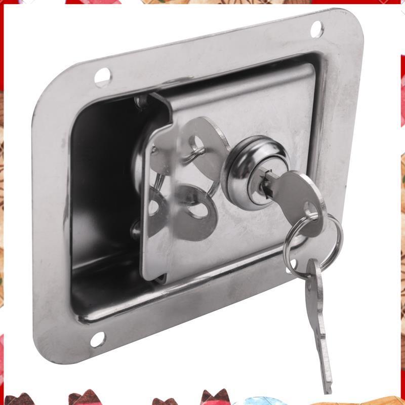 พายพร้อมล็อคและกุญแจล็อครถพ่วงสาหรับเดินทางสแตนเลส RV ประตู Heavy Duty Flush Mount Handle