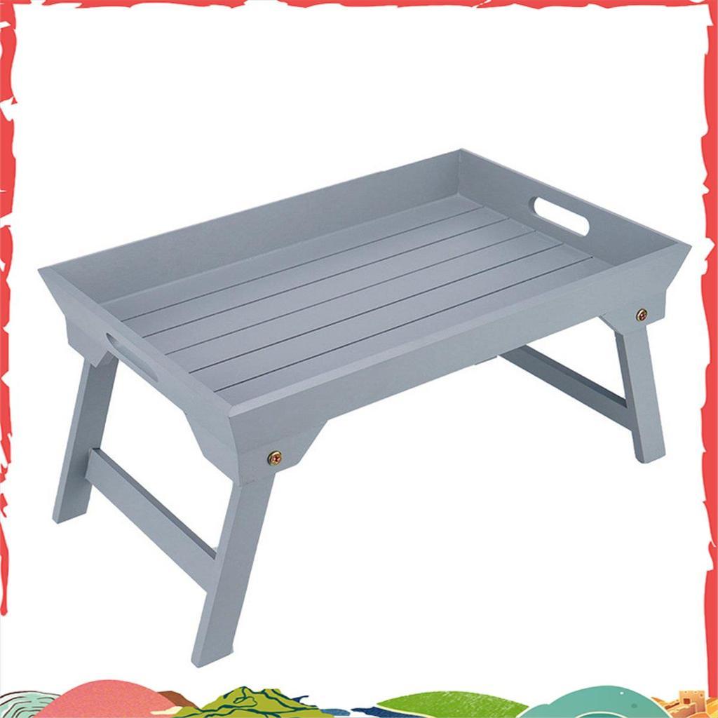 กลางแจ้ง ไม้ขี้เกียจหอพักเตียงแล็ปท็อปโต๊ะเล็กรถไฟตั้งแคมป์ปิกนิกแบบพกพาหนาโต๊ะสีเทา