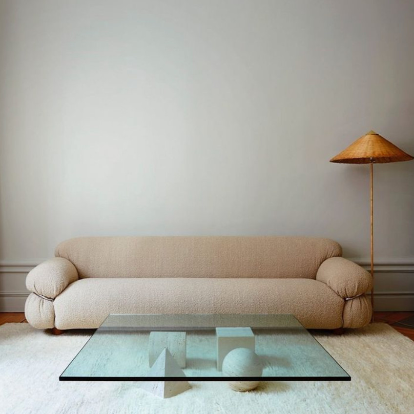 Y CUBE อิตาลีนาเข้า Martinelliluce Metafora ห้องนั่งเล่นแก้วหินโต๊ะกาแฟสี่เหลี่ยม