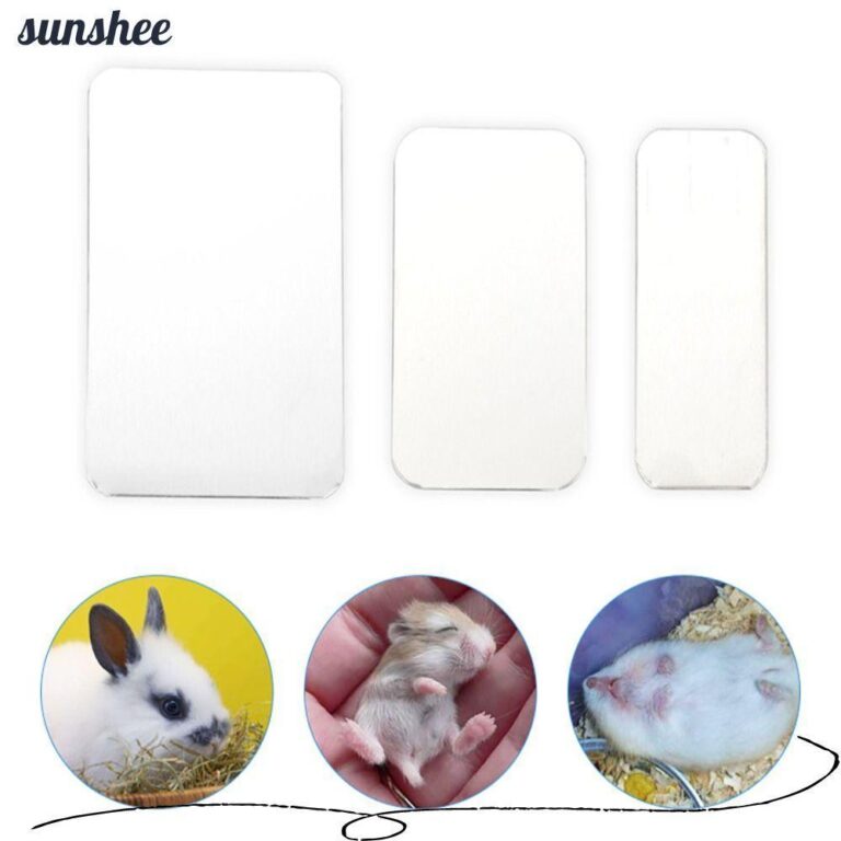 กระดานทาความเย็นสาหรับสัตว์เลี้ยง SUNSHEE อุปกรณ์กระต่ายหนูแฮมสเตอร์เย็น แผ่นน้าแข็งสัตว์เลี้ยงเงินอลูมิเนียมพลาสติก