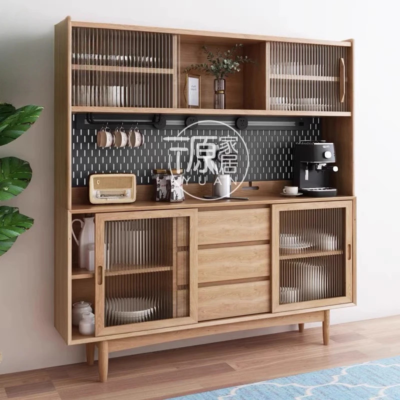 คุ้มค่าที่ดีที่สุด ตู้ไซด์บอร์ดแคบบางเฉียบไม้เนื้อแข็งวินเทจการจัดเก็บตู้ครัวบุฟเฟ่ต์ลิ้นชักห้องรับประทานอาหารเฟอร์นิเจอร์