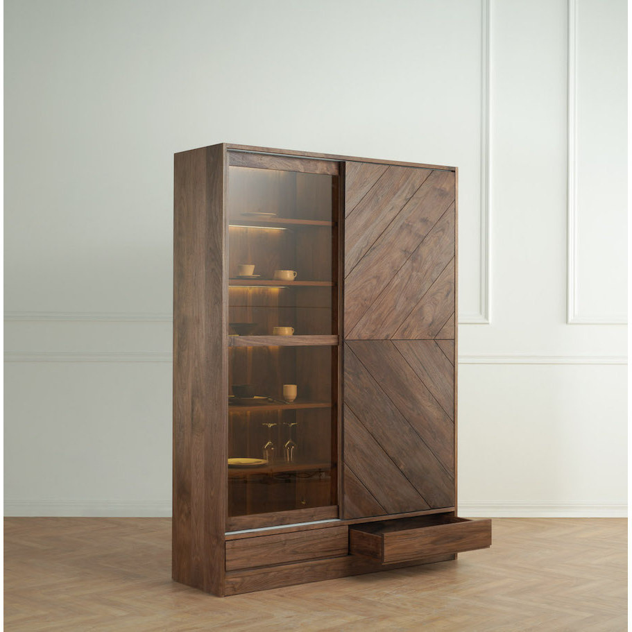 วายค์Terminator Entrance Cabinet Black Walnut Hard Maple Cherry Wood Dining Side Cabinet ร้านอาหารเฟอร์นิเจอร์ Entrance Hall