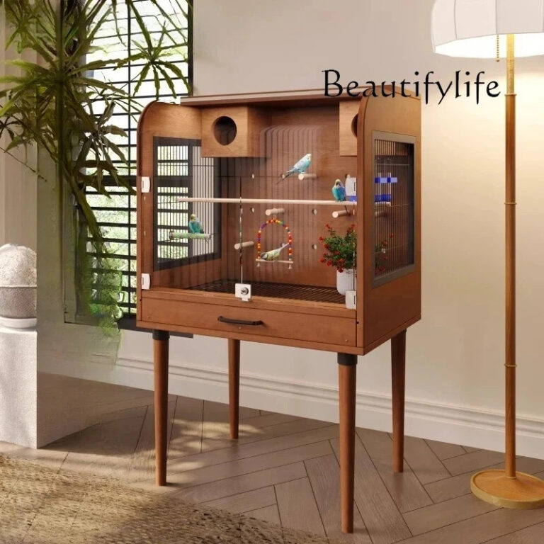 ขนาดใหญ่กรงนกไม้เนื้อแข็ง กรงนกแก้ว หนังเสือ ซวนเฟิง รุ่นขนาดใหญ่พิเศษ กรงดวงอาทิตย์ขนาดเล็กที่กาหนดเอง โปร่งใส