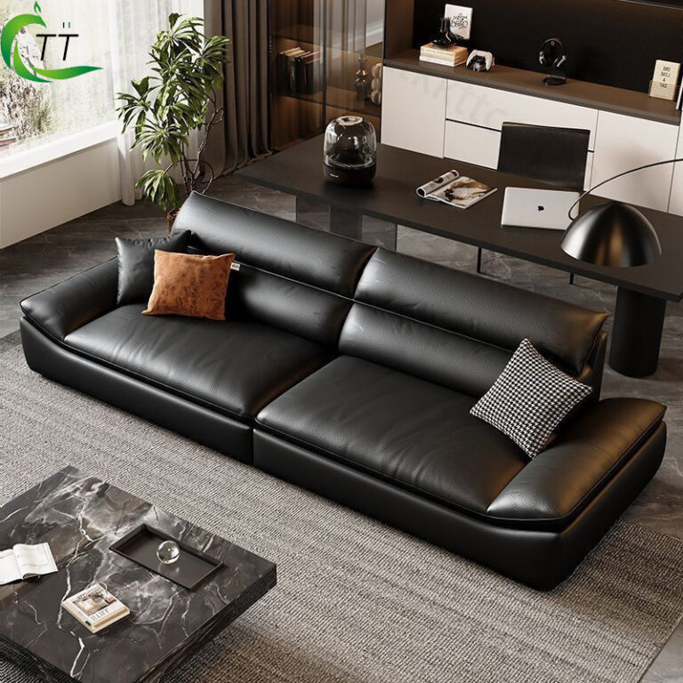 โซฟาหนังห้องนั่งเล่นอิตาลีเรียบง่ายโซฟาแสงหรูหราทันสมัยเรียบง่ายหัวชั้นหนังวัวแล่นเรือใบโซฟาหนัง