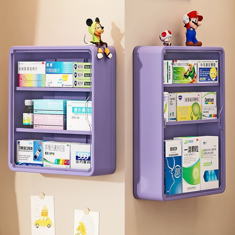 กล่องเก็บยา ใส่ยาสามัญประจำบ้าน เก็บของ ตลับใส่ยาพกพาได้ กล่องปฐมพยาบาล แข็งแรง ขนาดใหญ่