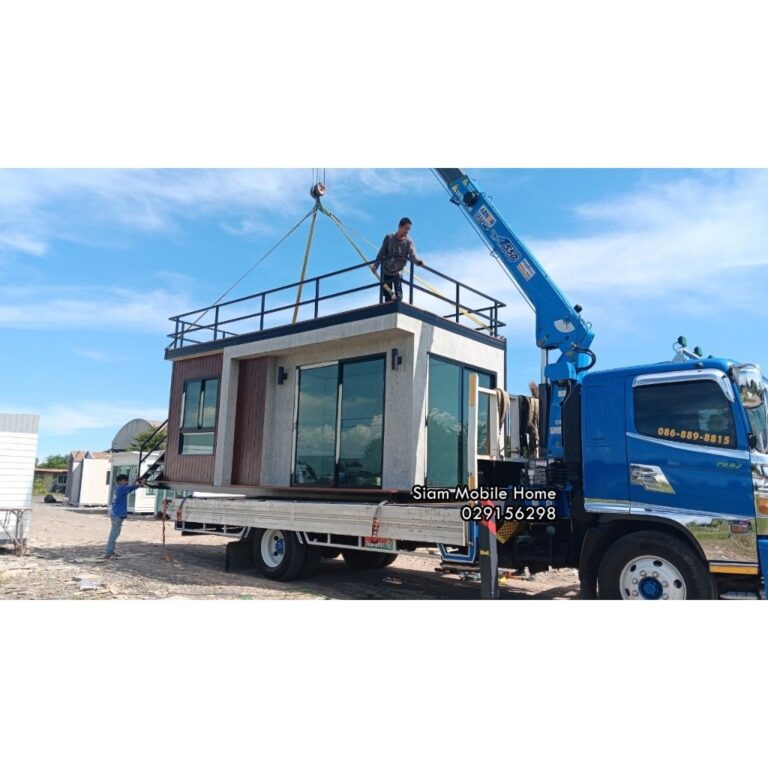 บ้านสำเร็จรูปModern WoodLoft Style มีห้องน้ำ มีดาดฟ้า no S114