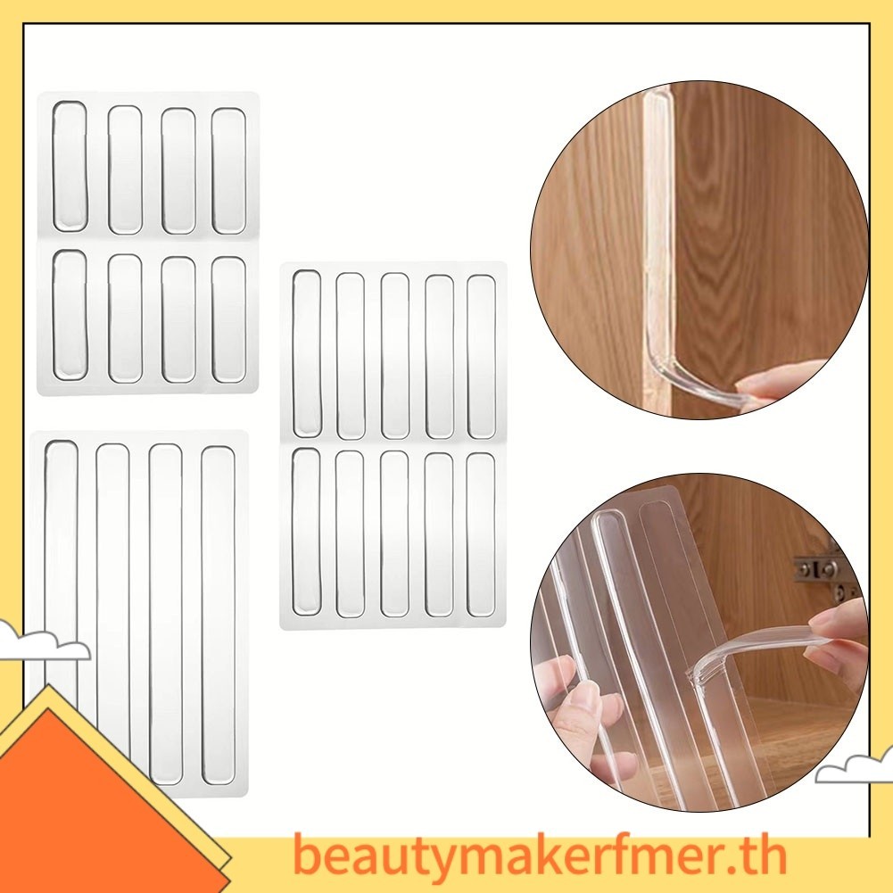 BUMKFMNo Punching Silicone AntiCollision Door Stickers Transparent Wall Protection Pad