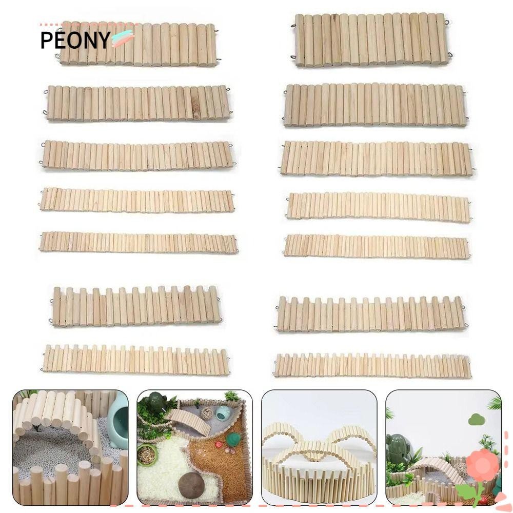 PEONYPAVILION 1 ชิ้นบันไดปีนเขาหนูแฮมสเตอร์ การเชื่อมต่อชุดลวดมัลติฟังก์ชั่นแขวนสะพานกรงตกแต่ง พาร์ทิชันรั้วไม้ติดตั้งง่ายชั้น