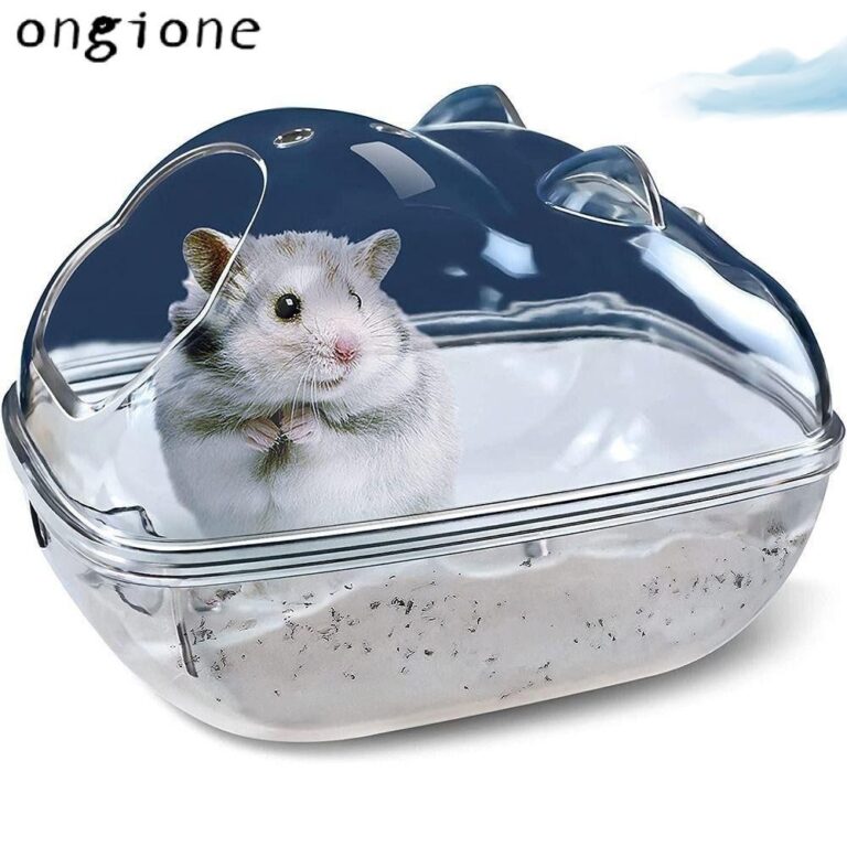 ONGIONE กรงห้องน้ำแฮมสเตอร์พลาสติกอะคริลิก ห้องน้ำแฮมสเตอร์หมูกินี ห้องโปร่งใสกรงแฮมสเตอร์ทรายแฮมสเตอร์อาบน้ำ
