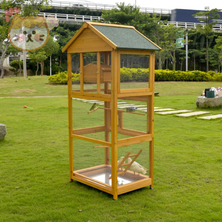 กรงนกขนาดใหญ่กลางแจ้ง กันฝนและแสงแดดแบบใหม่ บ้านไม้ กรงนกแก้วหนัง กรงนกพิราบ