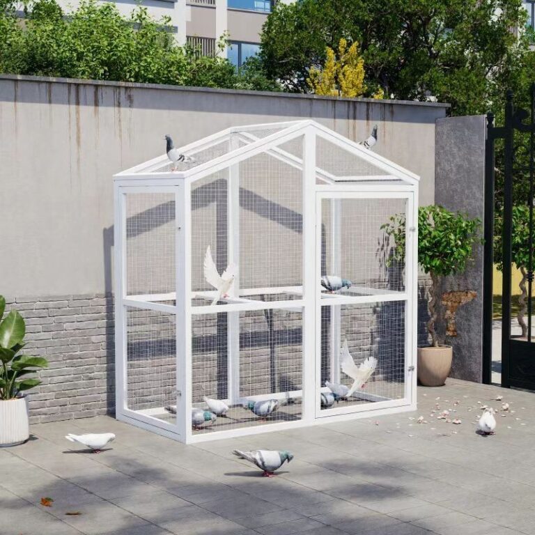 เล้าไก่ไม้กลางแจ้ง เล้าไก่ กรงตาข่ายสำหรับกระต่าย แมว สุนัข และนก กันน้ำ