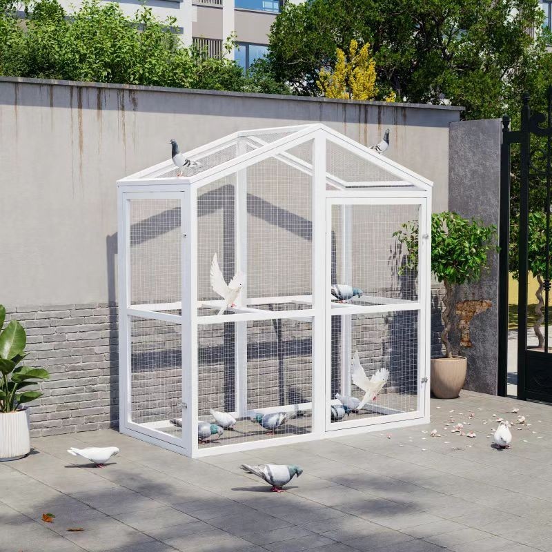 เล้าไก่ไม้กลางแจ้ง เล้าไก่ กรงตาข่ายสำหรับกระต่าย แมว สุนัข และนก กันน้ำ