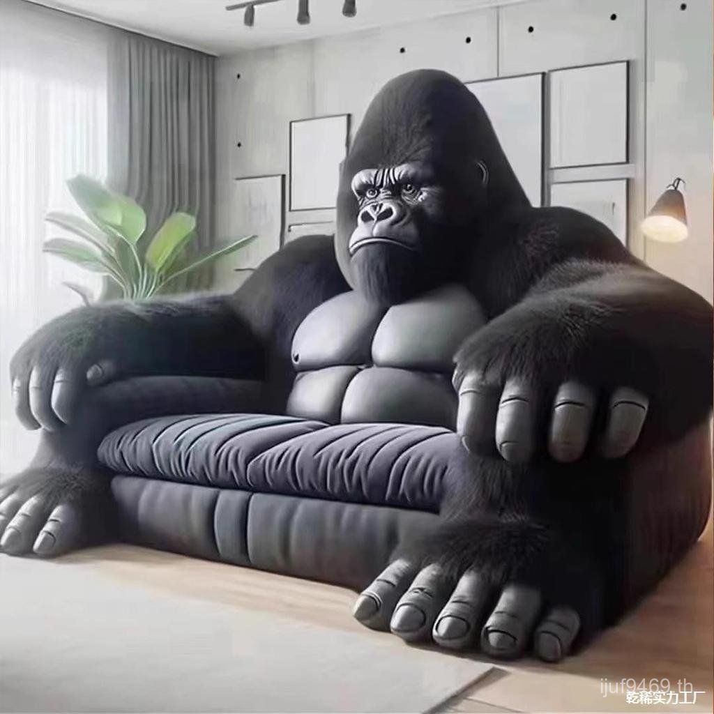 Designer Gorilla Exhibition Hall โซฟาหนัง Villa Home Furnishing Room 4UKM