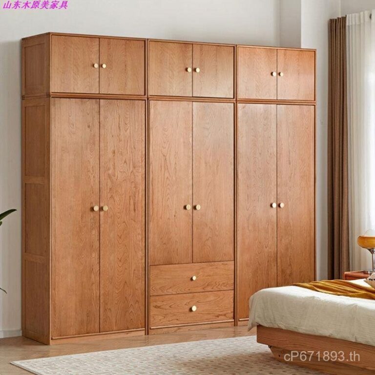 ล็อกเกอร์ในครัวเรือนตู้เก็บของเหนืออเมริกันรวมกันห้องนอนตู้เสื้อผ้าขนาดใหญ่ไม้เชอร์รี่ตู้ไม้เนื้อแข็งทั้งหมดตู้เสื้อผ้าที่ทันสมัยเรียบง่าย ค8โจ
