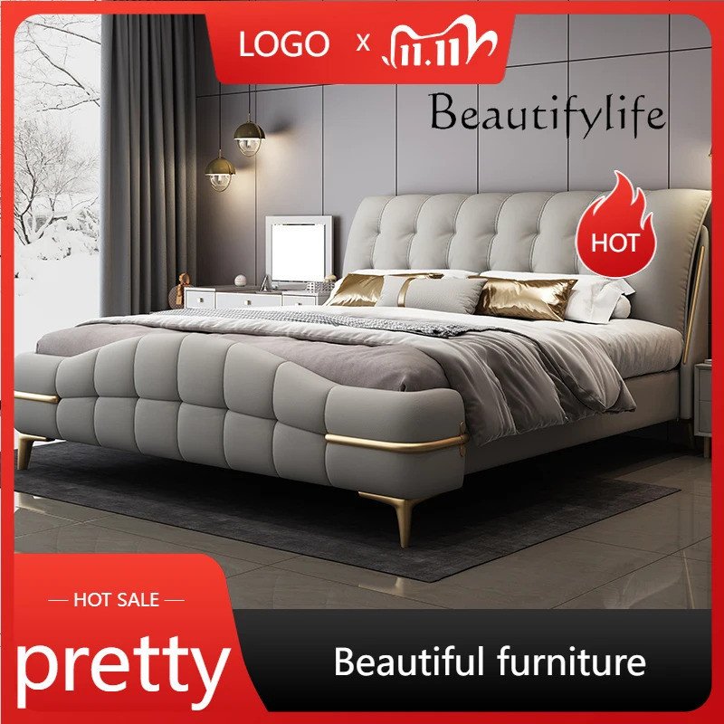 เตียงเต็มตัวคุณภาพงานแต่งงานสร้าง Muebles ห้องนอน ห้องนอนใหญ่ เตียงแฟชั่น การออกแบบหัวเตียงอพาร์ทเมนต์