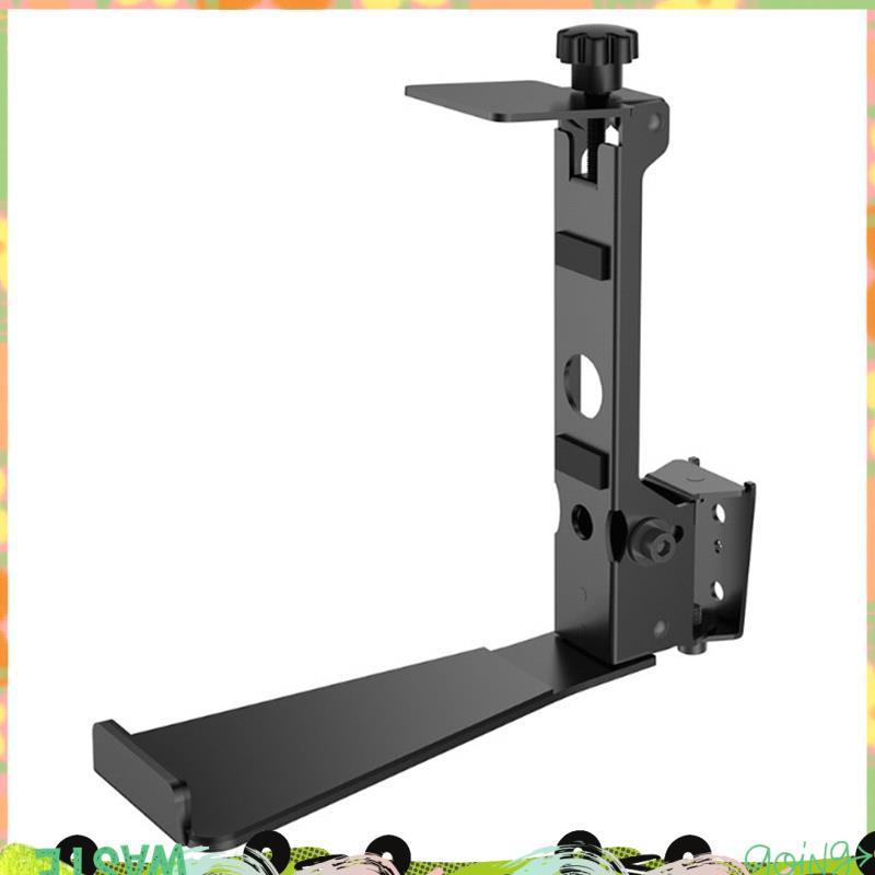 อลูมิเนียมอัลลอยด์โลหะติดผนังผู้ถือชั้นวางยืนแท็บเล็ตยึดกรณีเสียงเล่น5ลาโพง