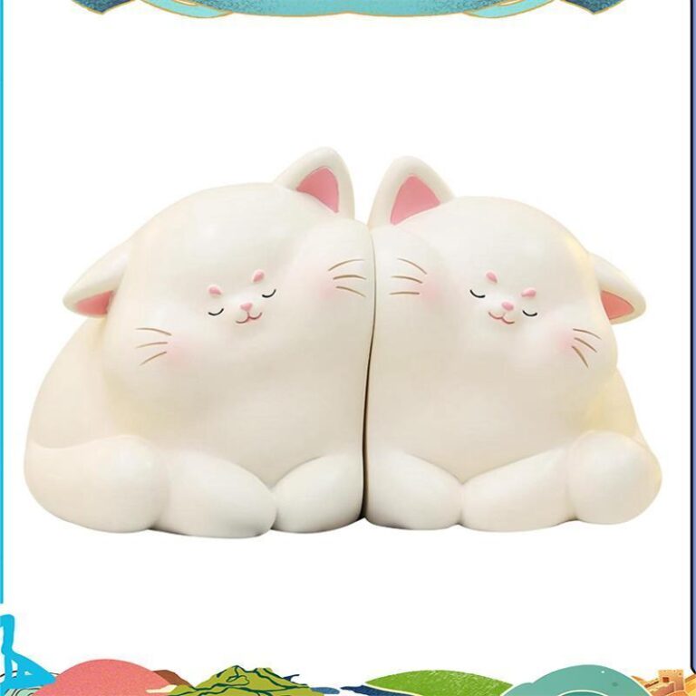 สิ้นสุดหนังสือตกแต่งแมว ที่คั่นหนังสือที่จะถือหนังสือ เรซิ่นผู้ถือหนังสือกันชนสาหรับตกแต่งบ้านชั้นวางหนังสือโต๊ะสานักง