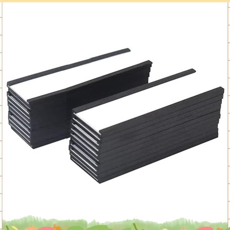 20 ชิ้นผู้ถือป้ายแม่เหล็ก C ช่องการ์ดกระดาษสีขาว 4X157 นิ้ว