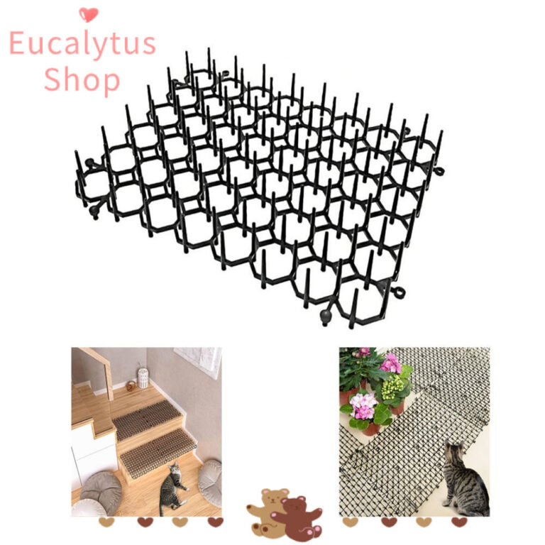 EUCALYTUSS Cat Repellent MatพลาสติกSoft Prick Pet Antiweld Matไม่มี Harmสามารถซ้อนตาราง Catproof Mat Indoor Outdoor