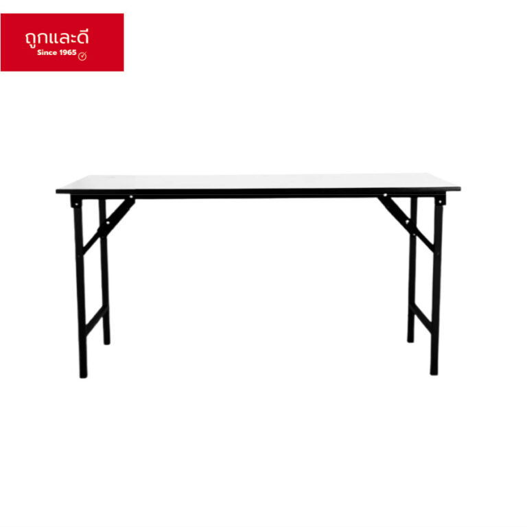 Took Lae Dee โต๊ะพับอเนกประสงค์ เกรดเอ มาตรฐานสูง ผลิตในไทย ขนาด 60x120x75 cm สีโฟเมก้าขาว