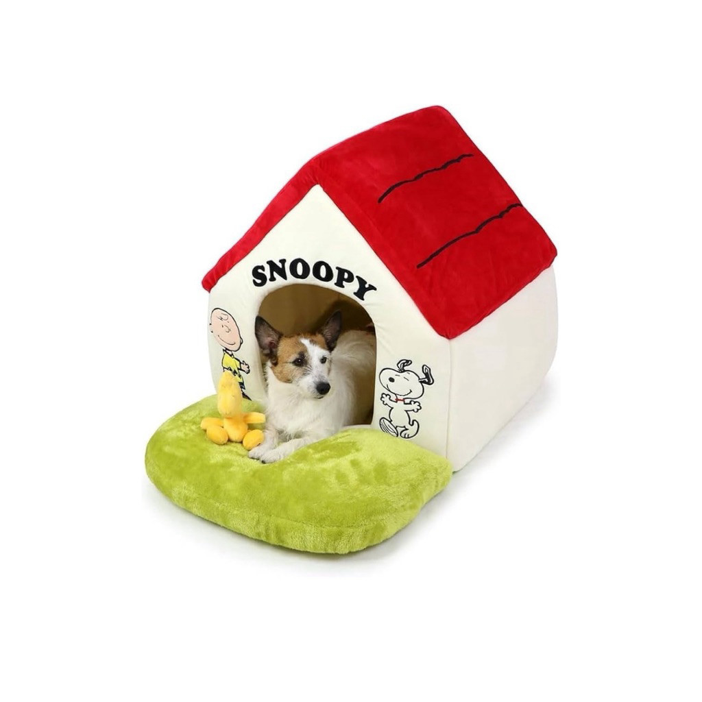 เบาะนอนสุนัข เตียง สนูปปี้ พร้อมสวน หลังคาสีแดง ขนาดใหญ่ 213 x 197 x 244 นิ้ว 54 x 50 x 62 ซม พับได้