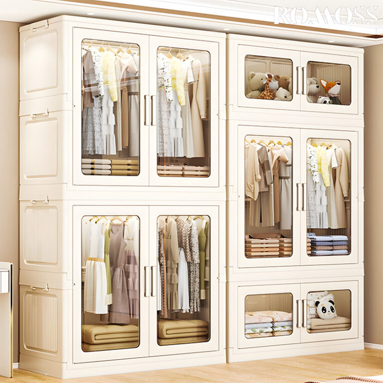 ROMOSS ตู้เสื้อผ้าเด็ก ตู้เสื้อผ้าพับ ตู้เก็บของ ทนทาน กันฝุ่นและกันน้ำ ความจุสูง พื้นที่จัดเก็บ COD