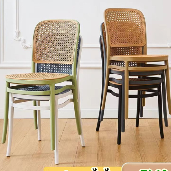 เก้าอี้พลาสติกหวายเทียม เก้าอี้รับประทานอาหาร รุ่น F 815