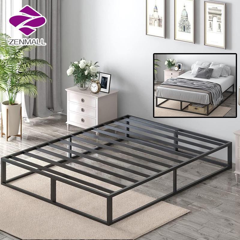 เตียงเหล็ก 6 ฟุต แข็งแรง ความจุแบริ่ง 500kg Wrought iron bed เตียงโครงเหล็กโลหะ เตียงนอน