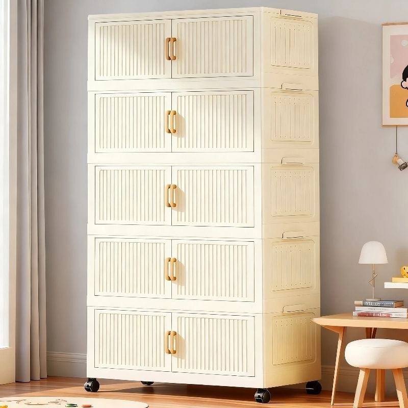 MYHOT ตู้เก็บของพับได้ ตู้เก็บของ กันความชื้น 16ชั้น สำหรับคอนโดพื้นที่เล็ก แข็งแรงทนทาน รับน้ำหนักได้ 350 KG