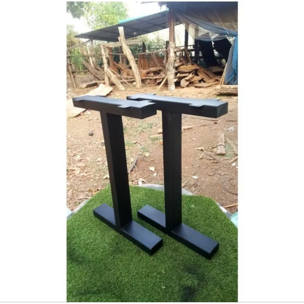 ขาโต๊ะเหล็ก เก้าอี้ยาว ม้านั่ง ขา เหล็ก Modern loft 1 คู่ ขนาด ก30xส40ซม สีดำด้าน
