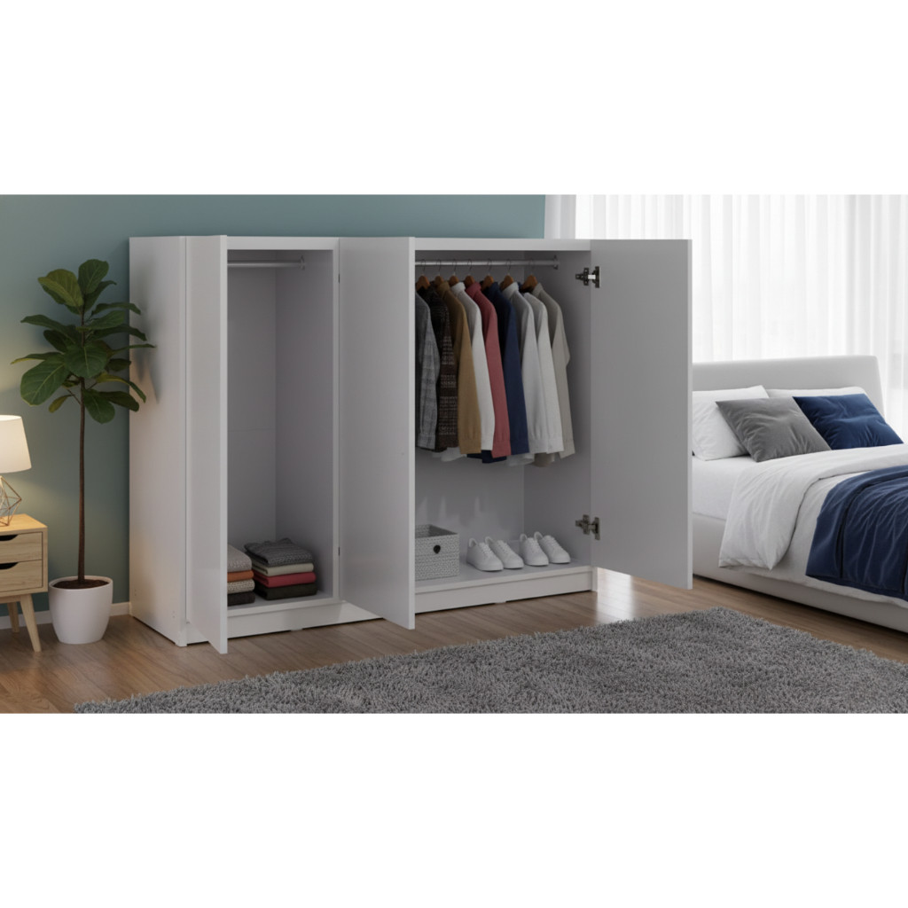 ราคาพิเศษHawa 90 Furniture ตู้เสื้อผ้าเด็ก 3บาน soft close บานเปิดปิดนุ่มนวล 4012090