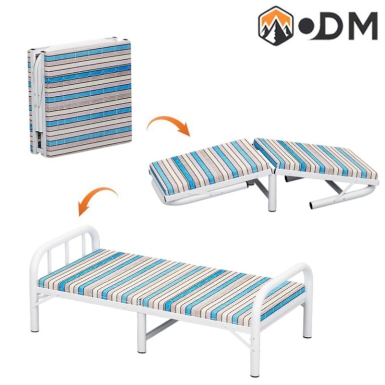 OUTDOORMORE เตียงพับ เตียงเดี่ยว เตียงเหล็ก เตียงพกพา เตียงพับได้ เตียงสนาม ไม่ต้องติดตั้ง เตียงที่นอน ไม่ต้องประกอบ 18512040cm folding bed พกพาสะดวก