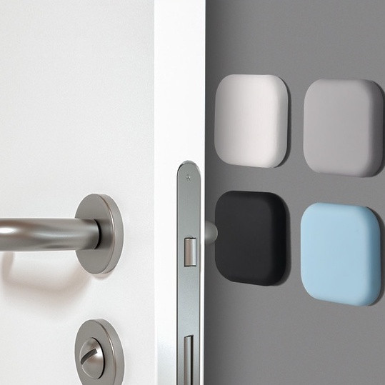 ซิลิโคนกันกระแทก ยางซิลิโคน ป้องกันผนังเฟอร์นิเจอร์ กันประตูกระแทกผนัง ประตู ติดผนัง ไม่ต้องเจาะรู ทรงเหลี่ยม