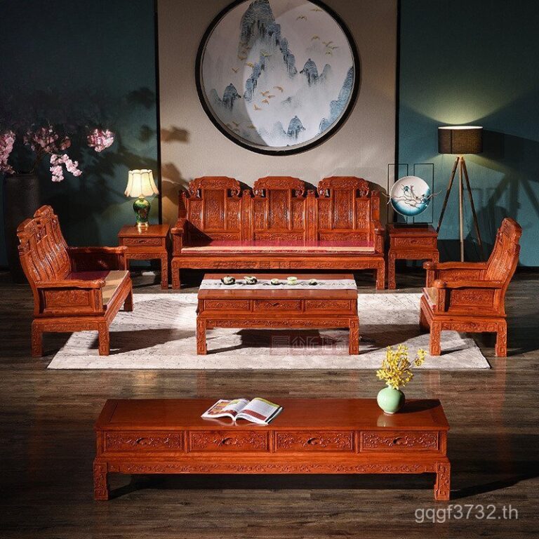 ห้องนั่งเล่นแอฟริกัน Hx1 ชายช่างฝีมือ Rosewood โซฟาไม้เนื้อแข็งมะฮอกกานีเฟอร์นิเจอร์เม่นไม้จันทน์สีแดงตานานโซฟาชื่อ FF0X