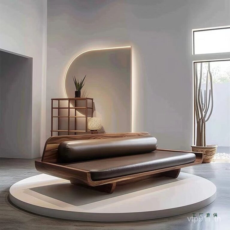 ใหม่สไตล์จีนไม้เนื้อแข็งวิลล่าห้องนั่งเล่น ข ข อรหันต์ เตียงนางสนมทาทาผู้ถือบัตรเหนืออเมริกันโซฟาโรงแรมวอลนัท จีนู