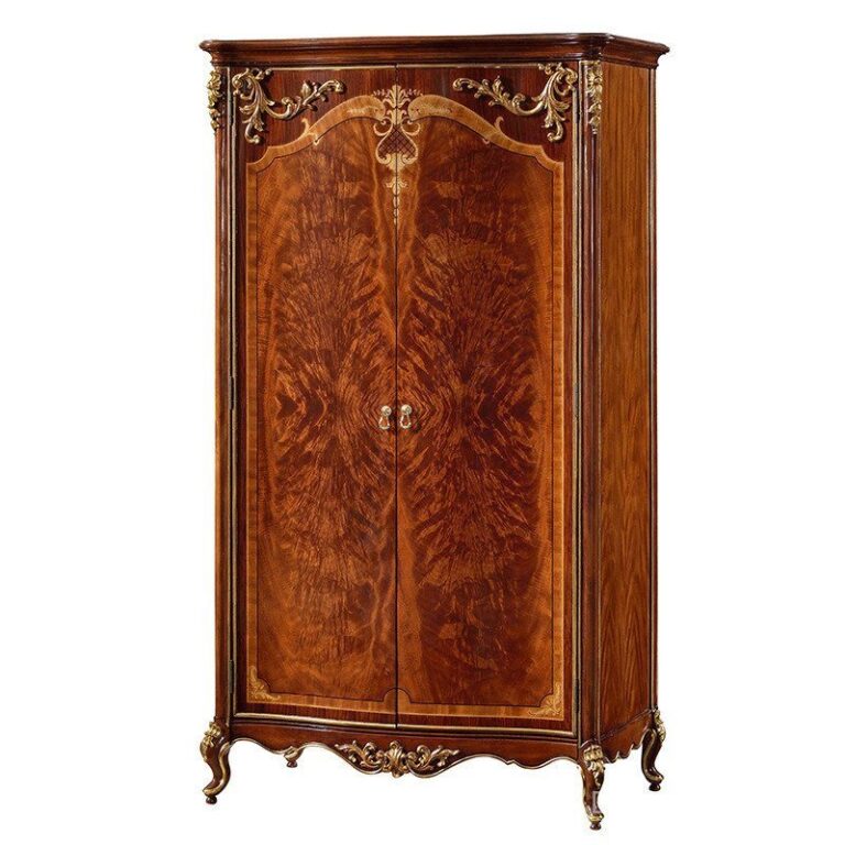 เฟอร์นิเจอร์ อเล็กซานเดอร์ ตู้เสื้อผ้าไม้เนื้อแข็งคลาสสิกอังกฤษแกะสลักไม้เนื้อแข็งตู้เสื้อผ้าสองประตูมะฮอกกานีตู้เสื้อผ้า