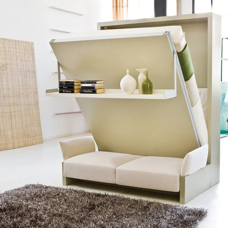 Nordic Minimalism ที่กาหนดเองไม้ Murphy Wall เตียงโซฟาห้องนั่งเล่นพับซ่อน Wall เตียง Cama Plegable Para D