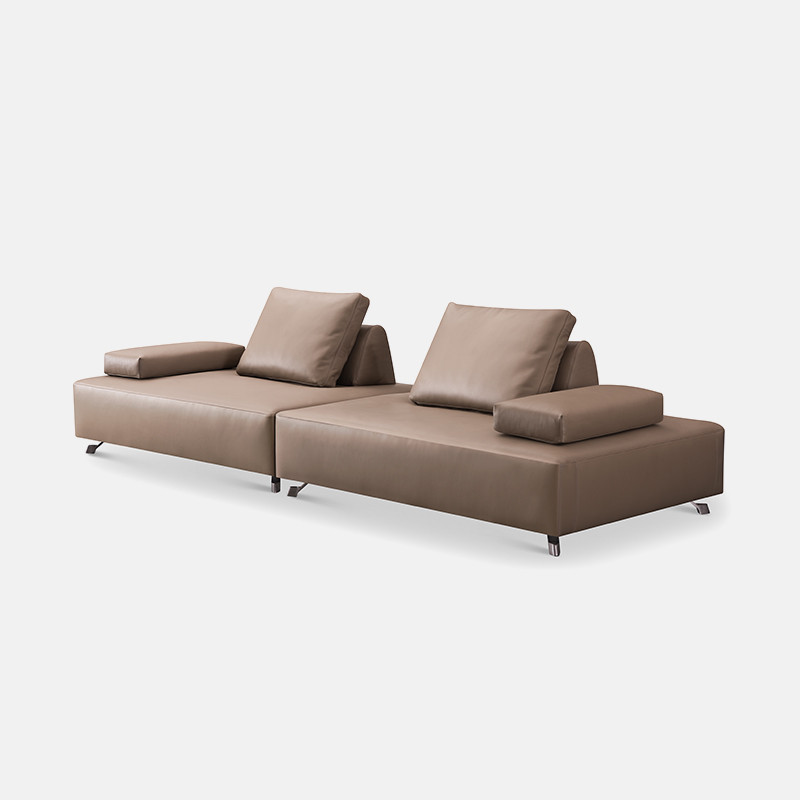 2023 สินค้าใหม่ Fenavia Italian Minimalist Full Leather Sofa Argo Italian Light Luxury โซฟาห้องนั่งเล่น