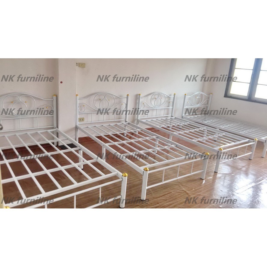NKขนาด35ฟุต เตียงสีขาว เตียงเดี่ยว เตียงเหล็ก เตียงเด็ก Size 35 ft Single bed Metal bedNockdawnbed