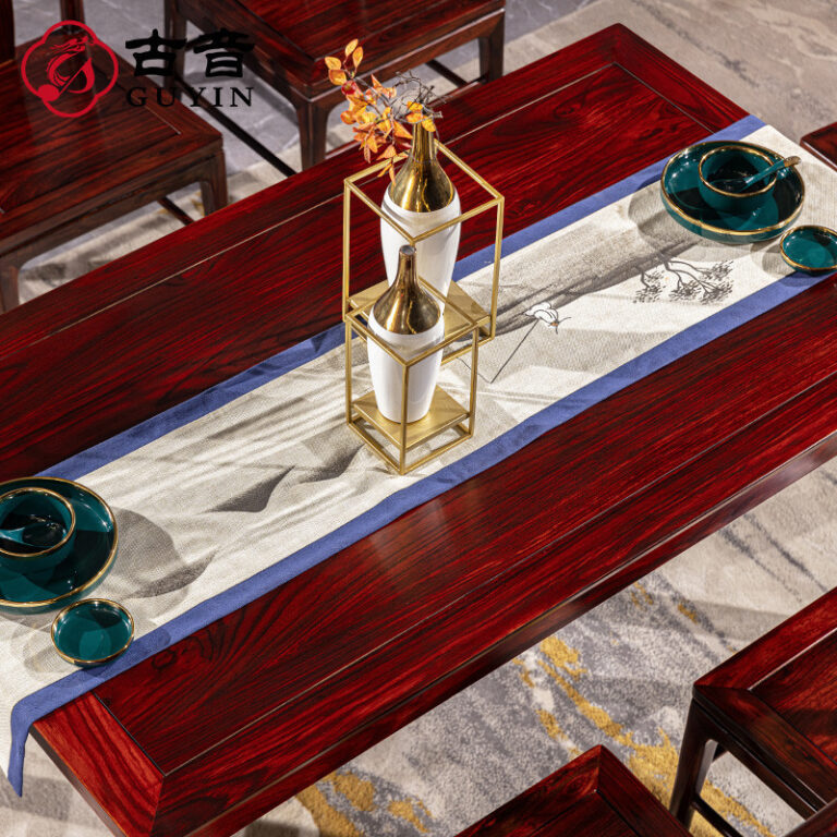 เฟอร์นิเจอร์ไม้มะฮอกกานี อินโดนีเซียสีดา Rosewood มะฮอกกานีโต๊ะรับประทานอาหาร BroadLeaf Dalbergia ใหม่สไตล์จีนไม้เนื้อแข็งโต๊ะรับประทานอาหารสี่เหลี่ยมเก้าอี้รวมกัน