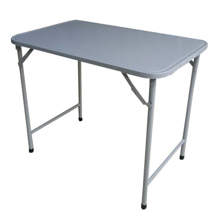 NK Furniline โต๊ะเหล็กขาพับซวิง 60x90cm สีเทา