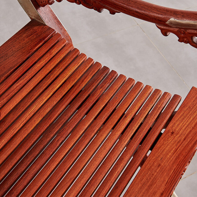 Muguo Mu พม่า Rose Pear ผลไม้ใหญ่ไม้จันทน์สีแดง Ming สไตล์ Kirin Gourd รูปแบบเก้าอี้ข้ามแหวนเก้าอี้ Boss Chair