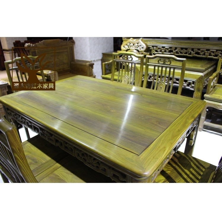 อาร์เจนตินาไม้จันทน์สีเขียวหมิงสไตล์โต๊ะรับประทานอาหารสี่เหลี่ยมเฟอร์นิเจอร์มะฮอกกานีโต๊ะรับประทานอาหารเฟอร์นิเจอร์ไม้เนื้อแข็งรวมกันโต๊ะรับประ